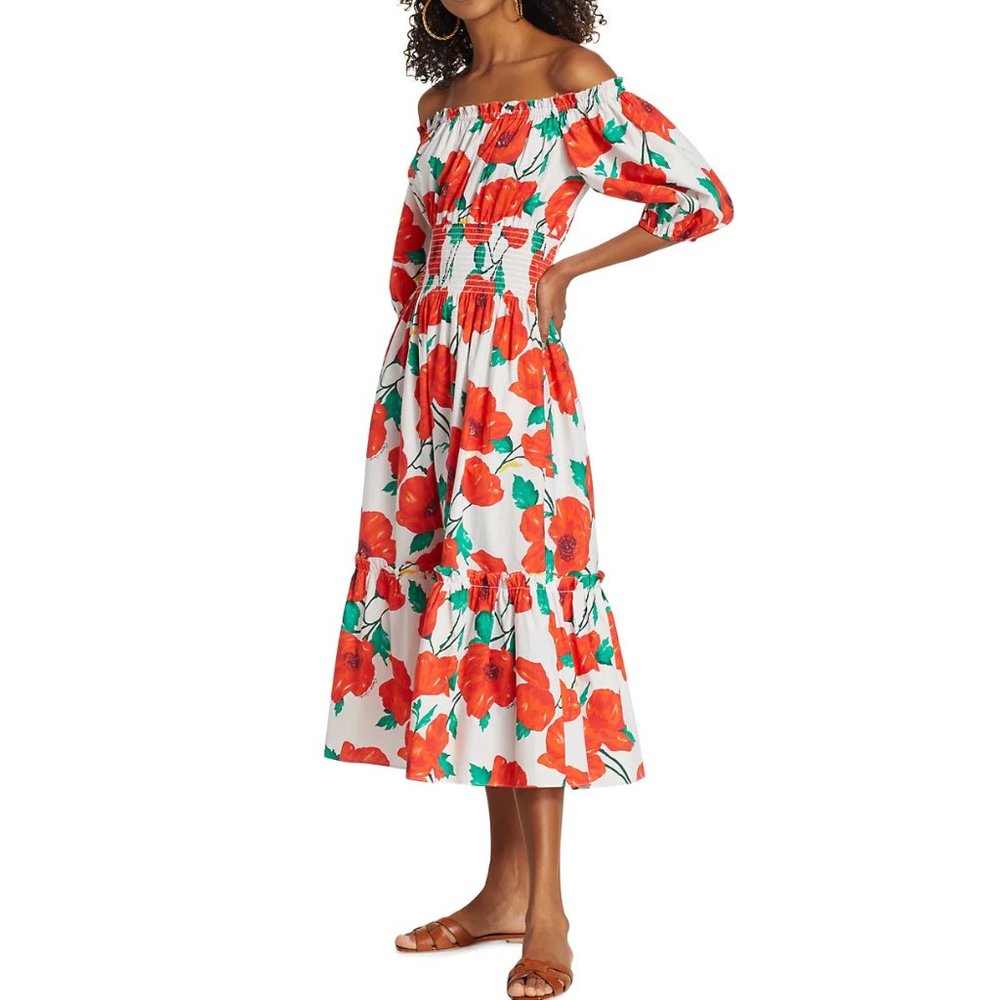 Cara Cara Floral Off-Shoulder Dress - Size Small - Picture 2 of 10